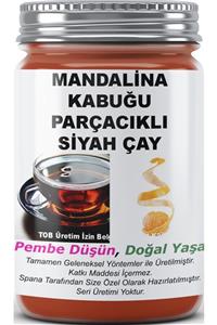 SPANA Mandalina Kabuğu Parçacıklı Siyah Çay Ev Yapımı Katkısız 125gr