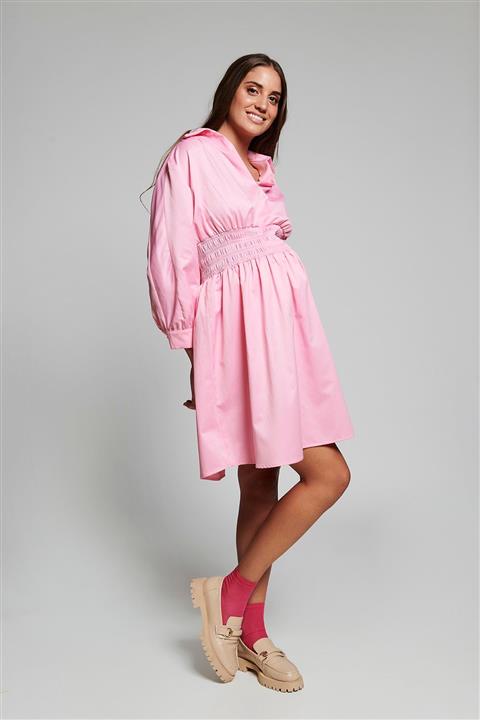 LYN MAMA Selia Gömlek Pembe Hamile Elbise