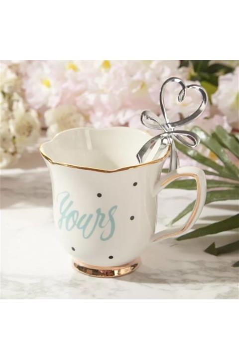 LOVYCO Gümüş Renk Kalp Çay Kaşığı 1 Adet