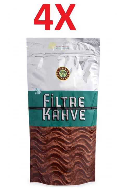 Kahve Dünyası Özel Harman Filtre Kahve 250 Gr X 4 Adet Özel Hava Almayan Kilitli Torba