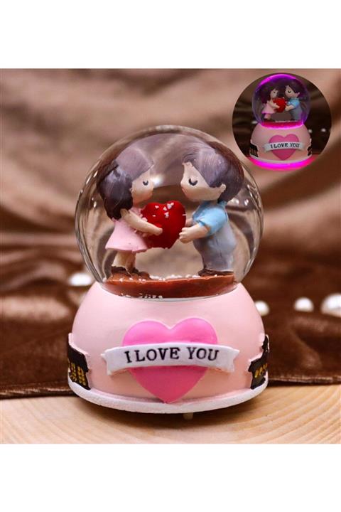 hediye Sevgi Temalı Orta Boy Kar Küresi