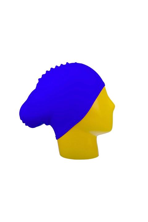 DRY Lacivert Uzun Saç Silikon Yüzücü Bonesi