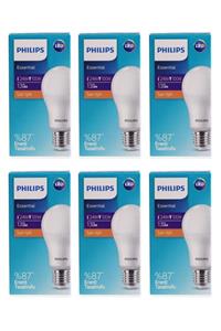 Philips Essential Led Lamba 13w - 100w E27 Duy 2700k Sarı Işık( 6 Lü Paket)