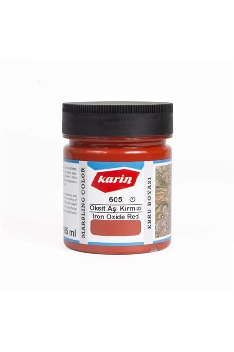 Karin Geleneksel Ebru Boyası 105ml N:605 Oksit Aşı Kırmızı