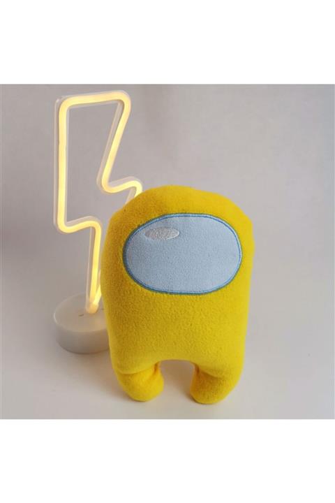 DÜKKAN DESİGN Sarı Peluş Yastık Among Us