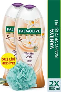 Palmolive Body Butter Vanilya Aşkı Banyo Ve Duş Jeli 500 ml X 2 Adet Duş Lifi Hediye