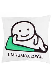 HediyeKanalı Umrumda Değil Tasarımlı Küçük Boy Puf Yastık