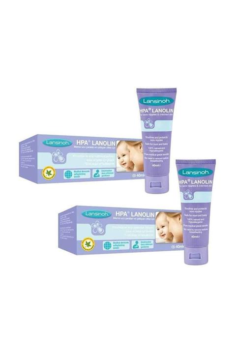 LANSINOH Lanolin Göğüs Ucu 40 gr. Göğüs Kremi X 2 Adet