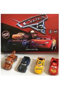 Şimşek Mcqueen Cars Mater Jackson Storm Cruz Ramirez Oyuncak Arabalar Metal 4'lü Set