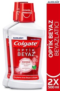 Colgate Optic White Beyazlatıcı Alkolsüz Ağız Bakım Suyu 2 X 500 ml