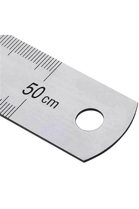 KRAF Çelik Cetvel 50 Cm Inch Ölçülü Ç.c