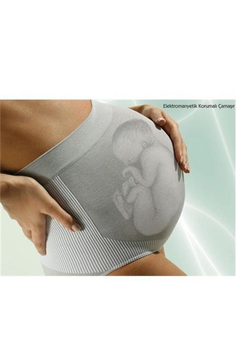 ECO SİLVER Gümüş Iplikli Elektromanyetik Korumalı Hamile Çamaşırı Siyah M