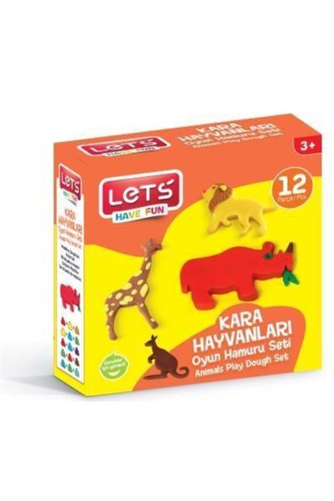 Lets Oyun Hamuru Kara Hayvanları Seti 12 Parça - L8598