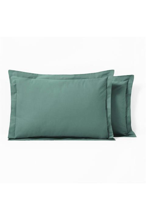 makiteks Maki %100 Pamuklu Vert 5 Cm Volanlı Süs Dikişli 2 Adet 50x70 Yastık Kılıfı