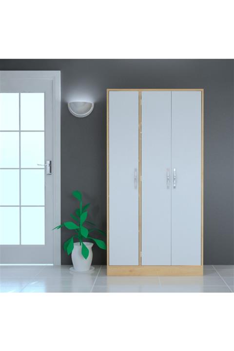 MOBİLİQUE 3 Kapaklı Raflı Side Gardrop