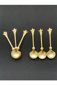 BUSRA'S HOME 6lı Gold Çay Ve Sunum Kaşığı