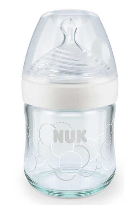 Nuk Nature Sense Cam Biberon Damaklı Silikon Emzikli 120 Ml(0-6ay)orta Akış-beyaz