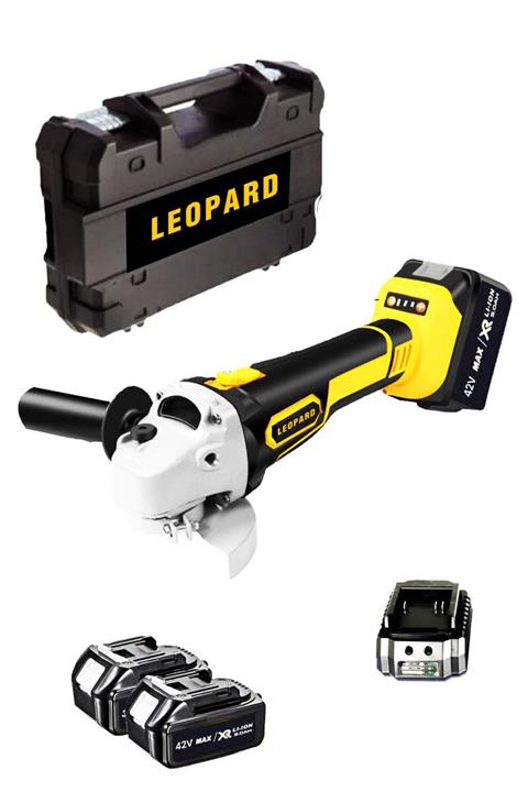 Leopard Profesyonel Brushless 125mm 42v 5ah Li-on Kömürsüz Motor Şarjlı Spiral /avuç Taşlama