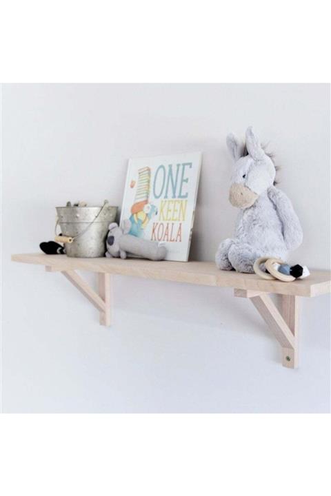 pinoxi Ahşap 100% Masif Dekoratif Duvar Rafı Kitaplık