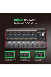 König Ses Mikseri Dec Mixer Ks-2400 24 Kanal