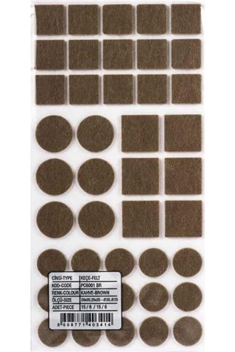 ZUZU MADE Karma Paket Yapışkanlı Sandalye, Masa, Koltuk Altı Parke Koruma Keçesi