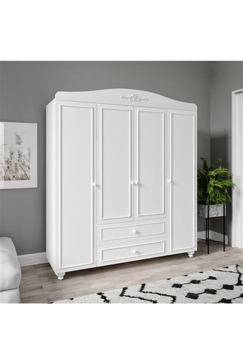 VENATTO Romantic Dört Kapaklı Dolap(%100mdf)