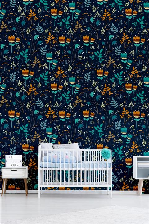 LAGOONkids Dark Flowers Çocuk Odası Duvar Kağıdı