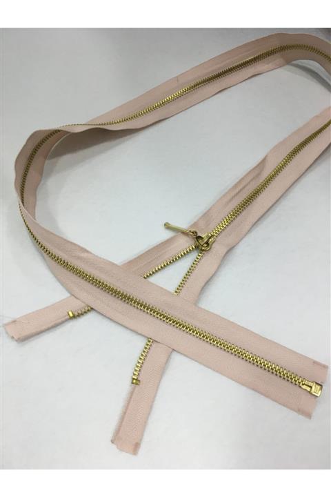 karantuhafiye Demir Diş Fermuar 90 Cm Pudra