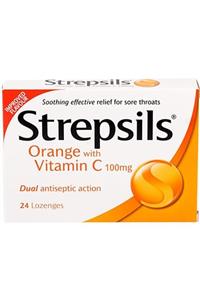 STREPSİLS C Vitaminli & Portakal Aromalı 24'lü Pastil