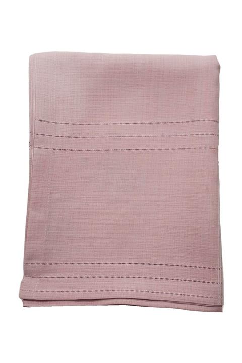 erciyesceyiz Keten Kumaş Çizgili Masa Örtüsü 160*220 cm Pudra