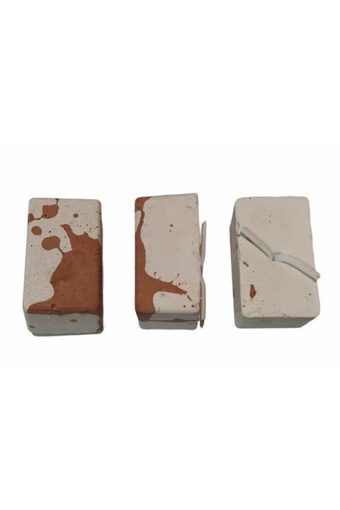 hanımelipetstore Kalamar Kemiği, Kızıl Kil Damlamalı Mineral Blik (3 Adet)