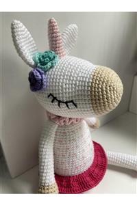 Kukaoyuncak Amigurumi Unicorn Örgü Oyuncak 32 Cm