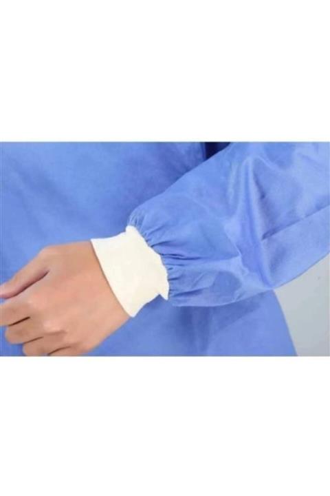 markateks Cerrahi Önlük Yüksek Kalite 40gr Ribanalı Su Geçirmez Sms Kumaş 50lik Paket
