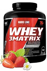 Hardline Whey 3 Matrix Çilek Çilekli 2300 gr Protein Tozu Bcaa Aminoasit