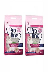 Pro Line Proline Bebek Pudrası Kokulu Ince Tane Topaklanan Kedi Kumu 10 Lt X 2 Adet