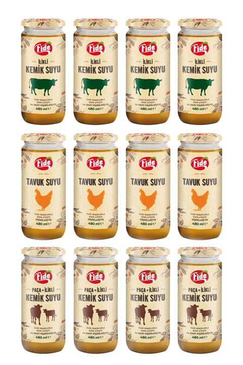 FİDE Ilikli Kemik Suyu Paketi 12 X 480 ml