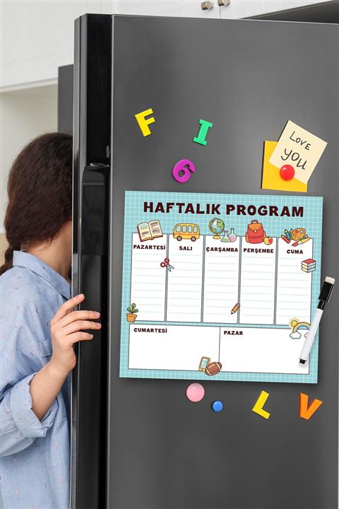 Miya Design Çocuklara Özel Haftalık Magnet Planlayıcı