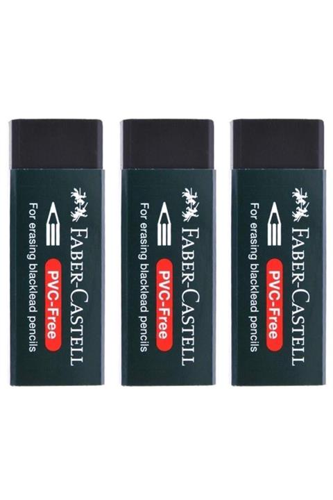 Faber Castell Pvc Free No:20 Büyük Boy Siyah Silgi(3 Adet)