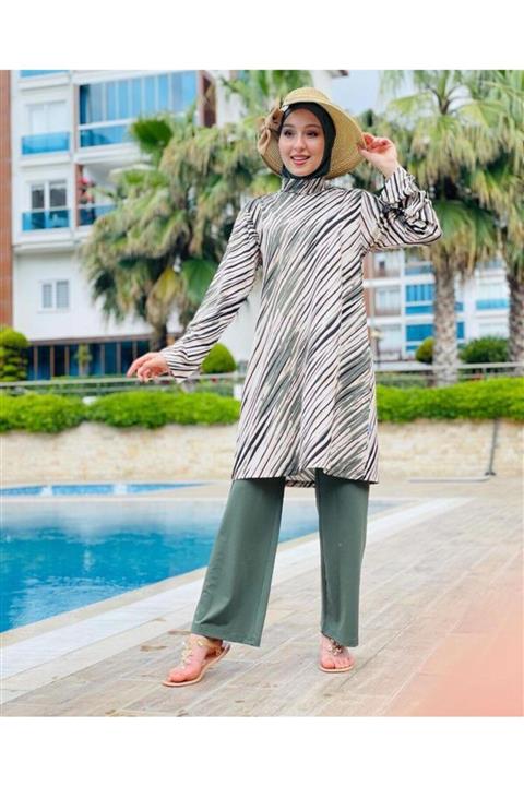 EFRAZE Butik Serdar Haşema Bayan Haki Alt Üst Takım