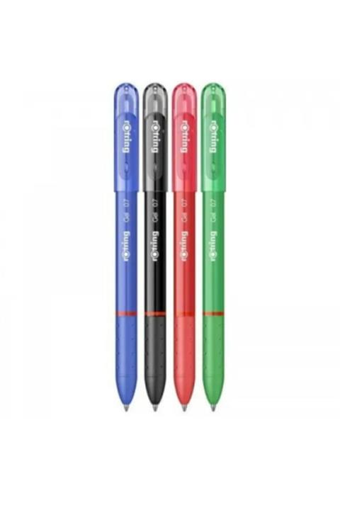 Rotring Jel Pilot Kalem 0.7mm Siyah-mavi-kırmızı-yeşil