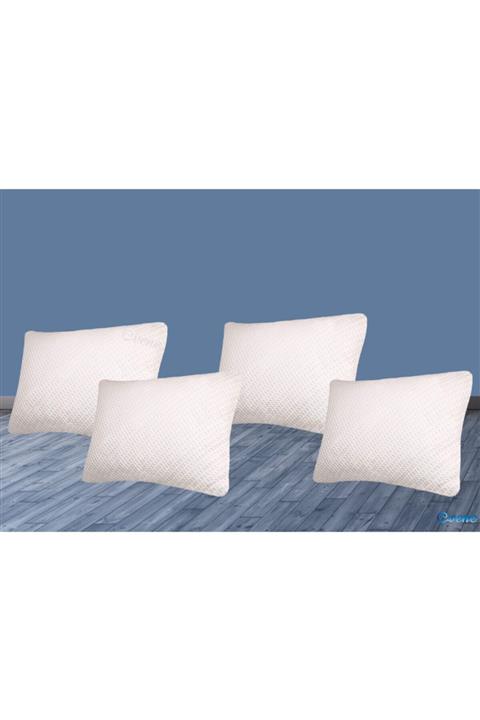 Evene Visco Yastık Ortopedik Terletmeyen 4 Adet Visko Uyku Yastığı Premium Kılıflı 1500 gr Dolgun % 100 Vi