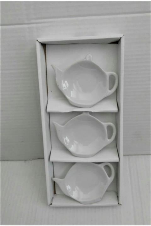 LEVA HAUSE Leva Porselen Süzgeç Altlığı Demlik 3'lü