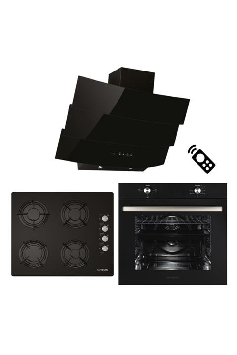 Alveus Siyah Ankastre Set 3'lü Century 604