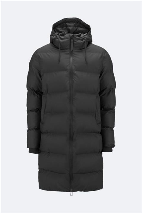 Rains Long Puffer Jacket Black 1507-01_RNS