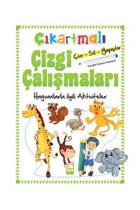 Ema Çocuk Kitap Çıkartmalı Çizgi Çalışmaları Hayvanlar