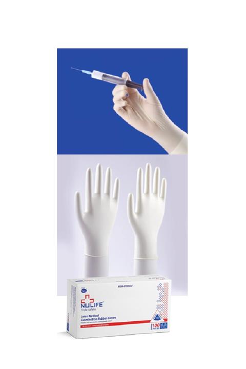 NULIFE Steril Pudrasız Lateks Cerrahi Eldiven 6 Numara 1 Çift