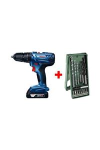 Bosch Gsb 180-lı 18v 2ah Darbeli Akülü Vidalama Şarjlı Matkap + 15 Parça Matkap Ucu Seti