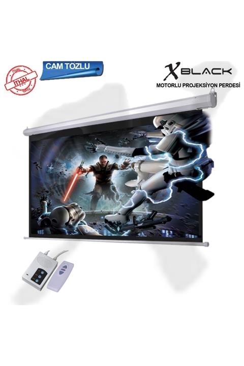 XBLACK (xge-200) 200 X 200 Glas Beads Motorlu Projeksiyon Perdesi