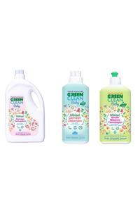 U Green Clean Baby Bitkisel Yumuşatıcı 2.75lt+çamaşır Deterjanı 1t+emzik Temizleyici 500ml 3'lü Set