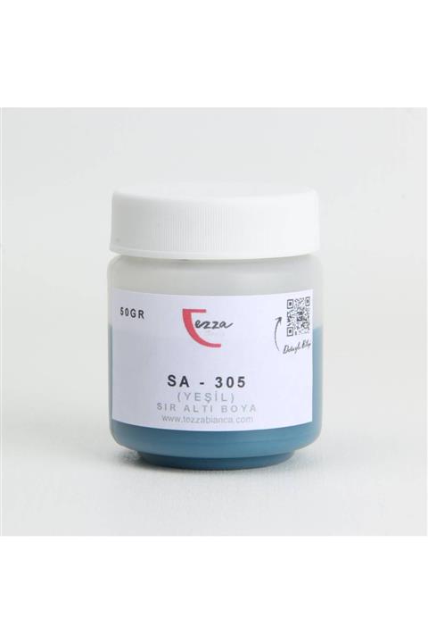 Tezza Bianca Petrol Yeşili Seramik Çini Porselen Sır Altı Boya 50 gr .sa - 305